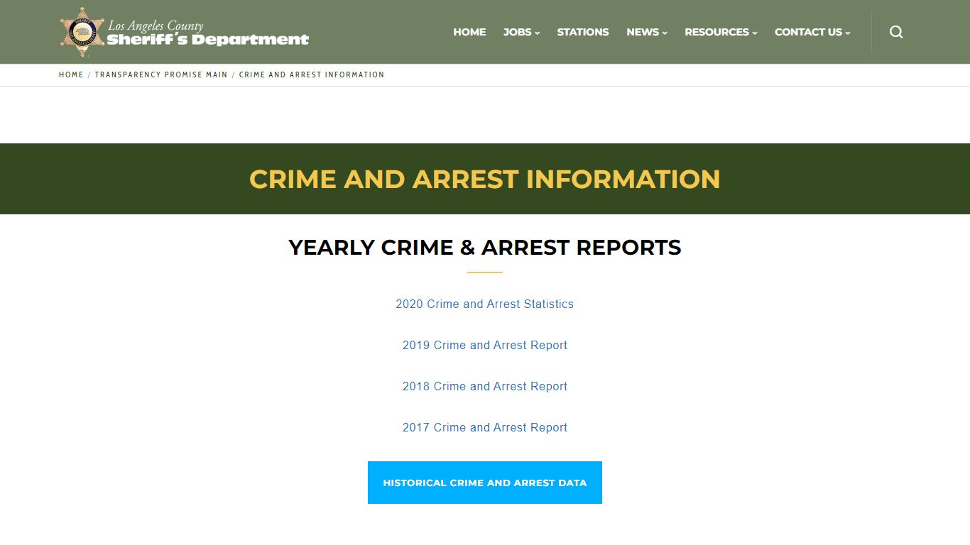 Crime and Arrest Information - Los Angeles County Sheriff's Department